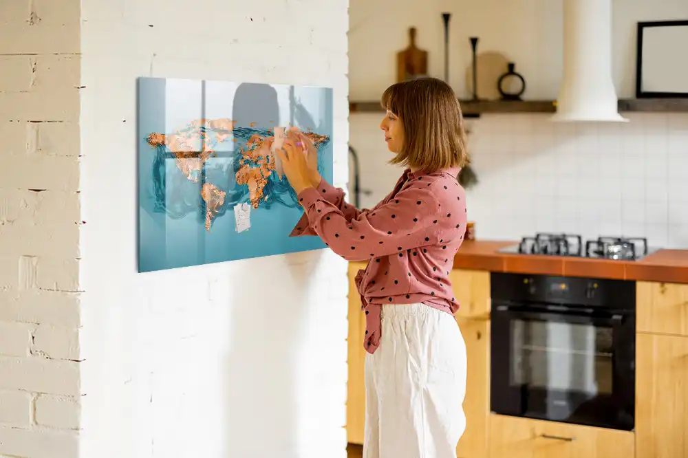 Tableau magnétique éducatif des continents à dessiner