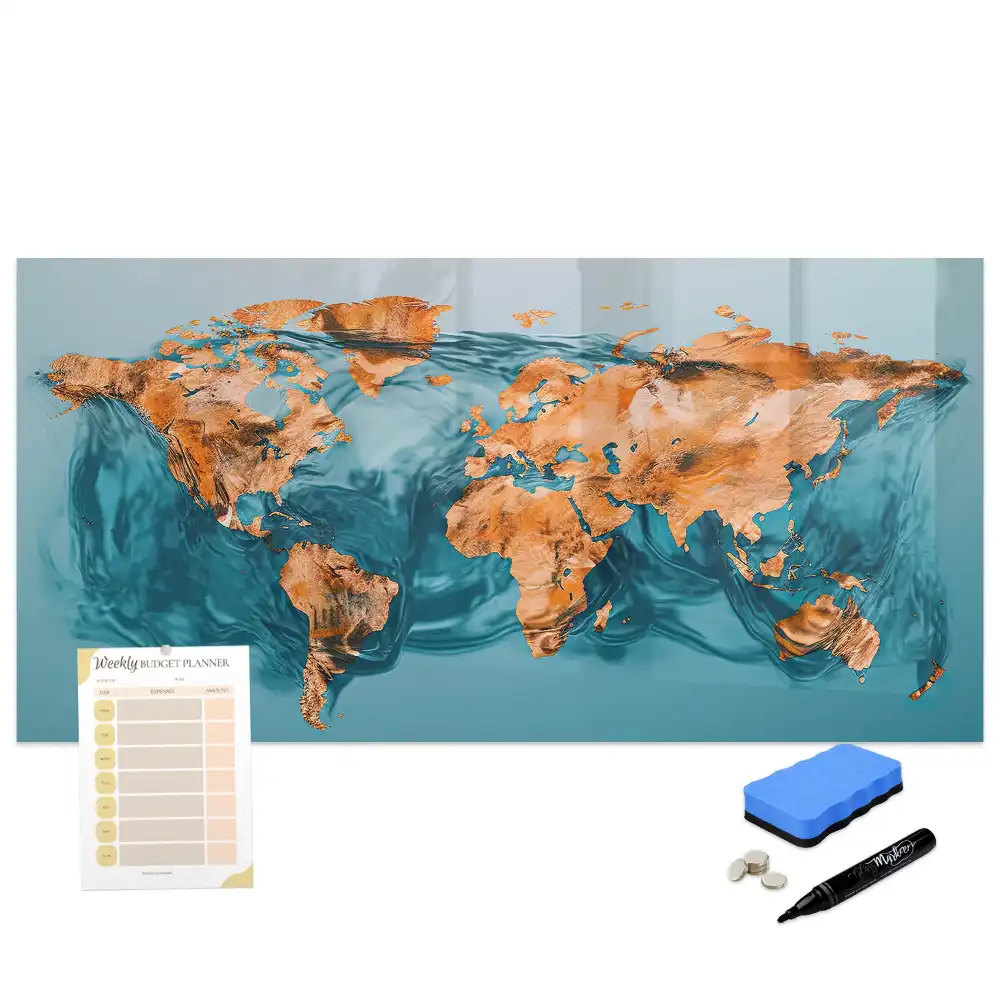 Tableau magnétique éducatif des continents à dessiner