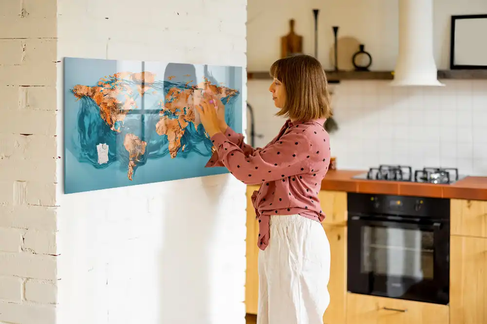 Tableau magnétique éducatif des continents à dessiner