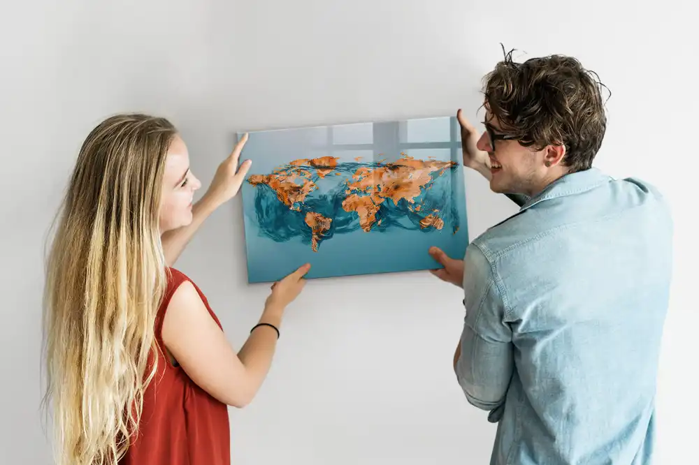 Tableau magnétique éducatif des continents à dessiner