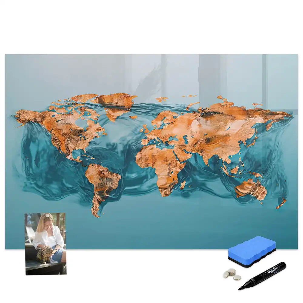 Tableau magnétique éducatif des continents à dessiner