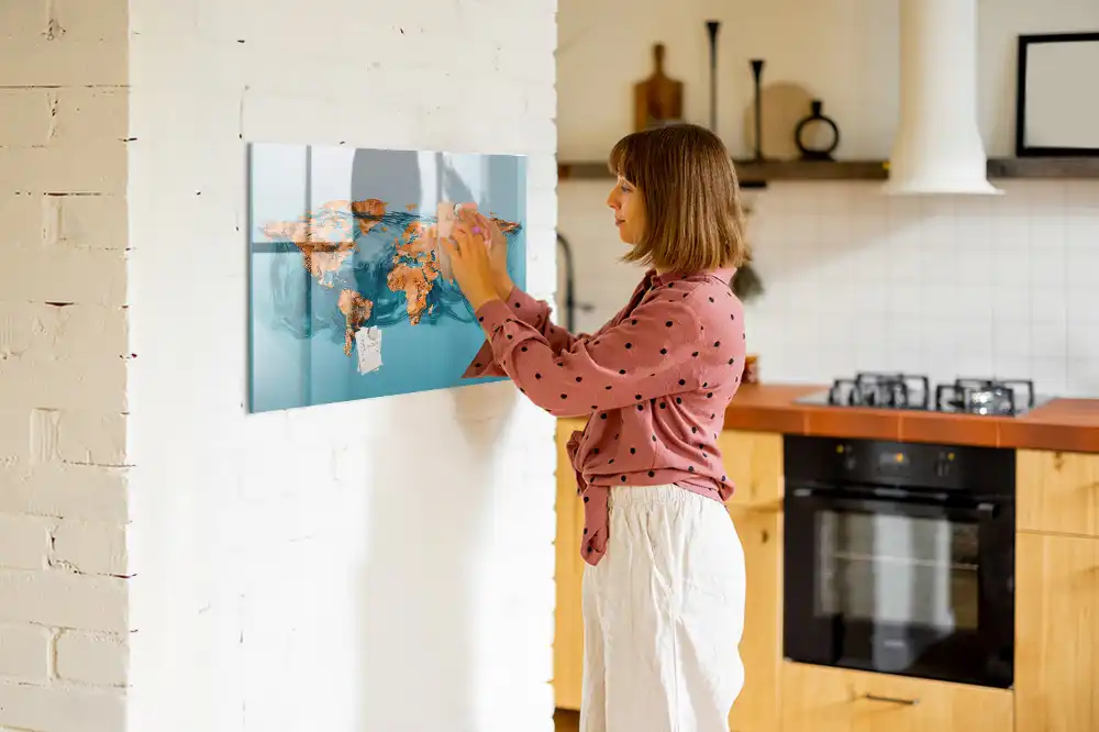 Tableau magnétique éducatif des continents à dessiner