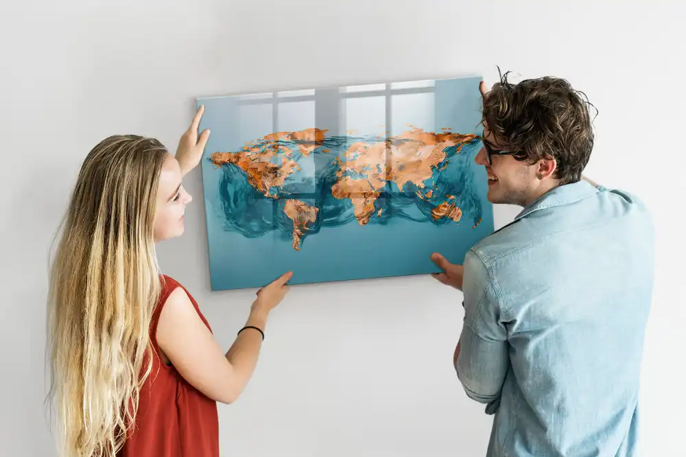 Tableau magnétique éducatif des continents à dessiner