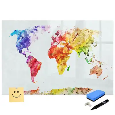Tableau magnétique carte du monde à dessiner