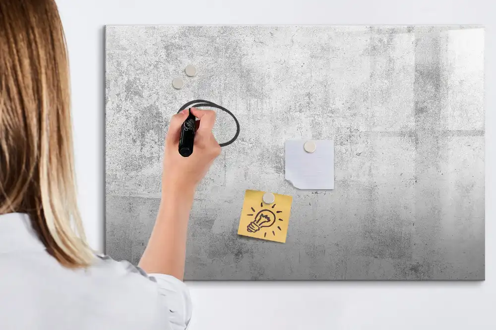 Tableau magnétique pour dessin motif mur en béton