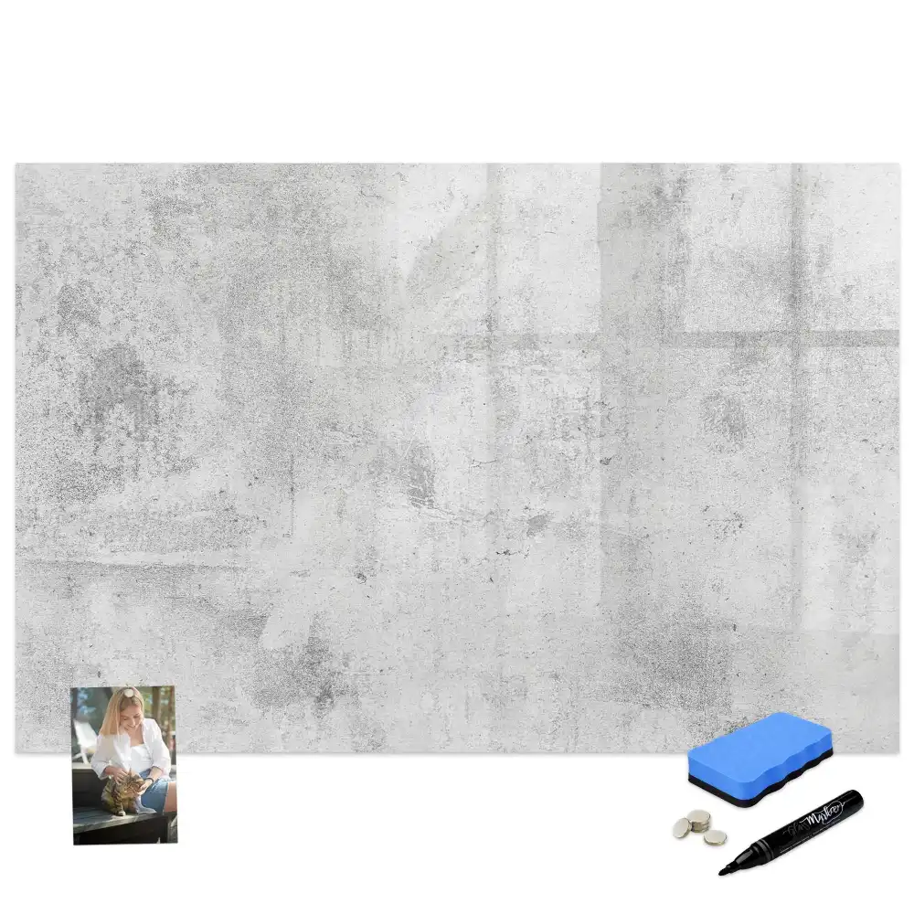 Tableau magnétique pour dessin motif mur en béton