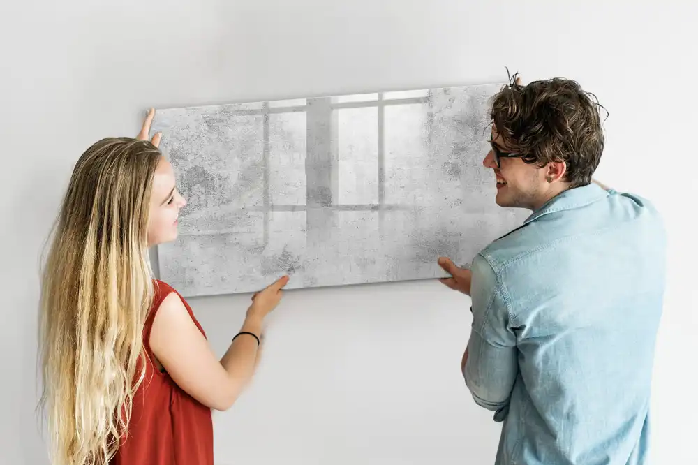 Tableau magnétique pour dessin motif mur en béton