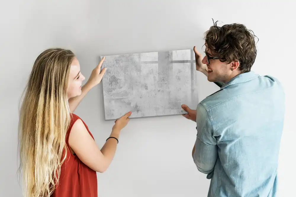Tableau magnétique pour dessin motif mur en béton