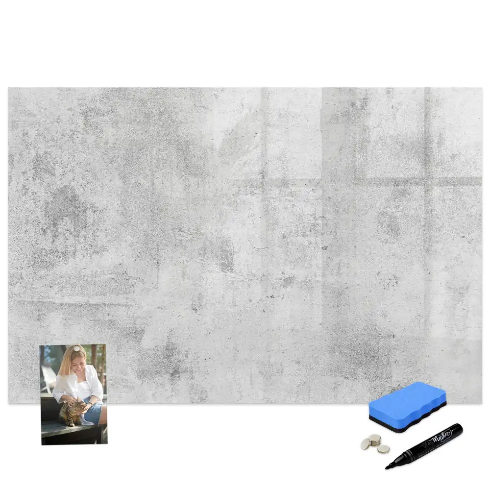 Tableau magnétique pour dessin motif mur en béton
