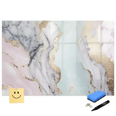 Tableau magnétique à dessiner motif marbre naturel