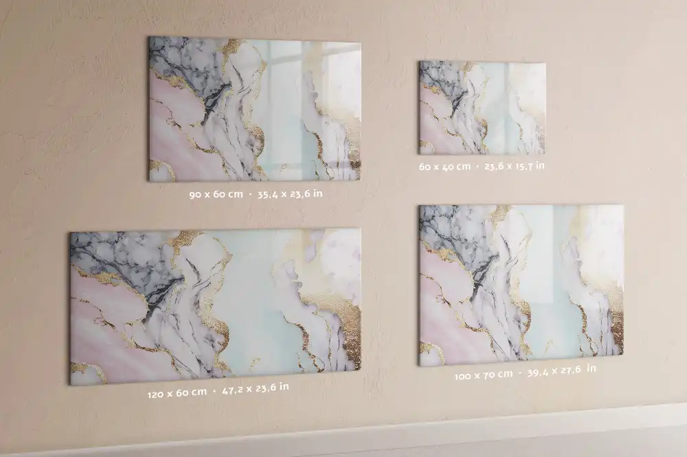 Tableau magnétique à dessiner motif marbre naturel