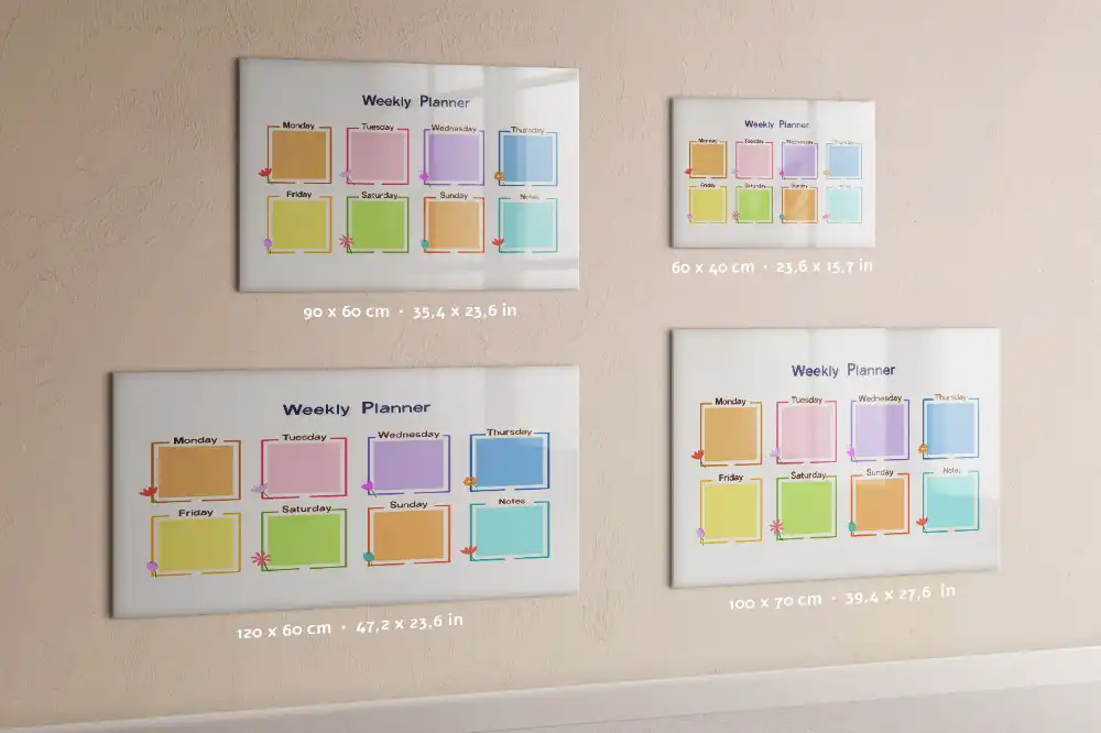 Tableau magnétique hebdomadaire pour planification