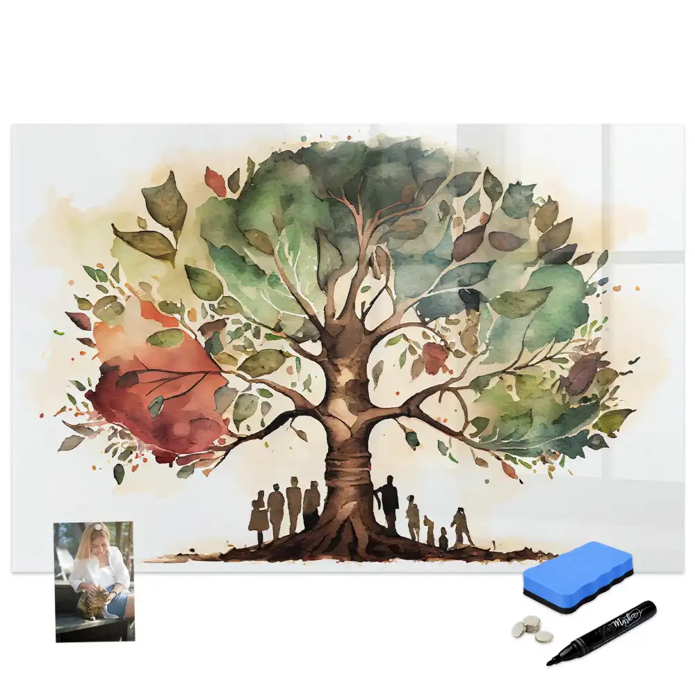 Tableau magnétique à dessiner arbre généalogique multigénérationnel