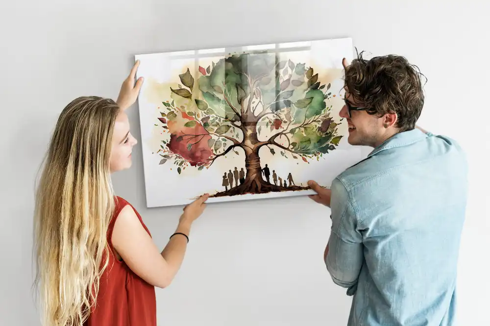 Tableau magnétique à dessiner arbre généalogique multigénérationnel