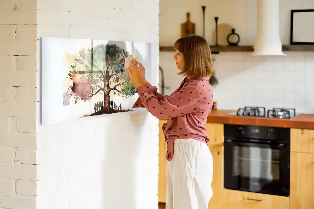 Tableau magnétique à dessiner arbre généalogique multigénérationnel