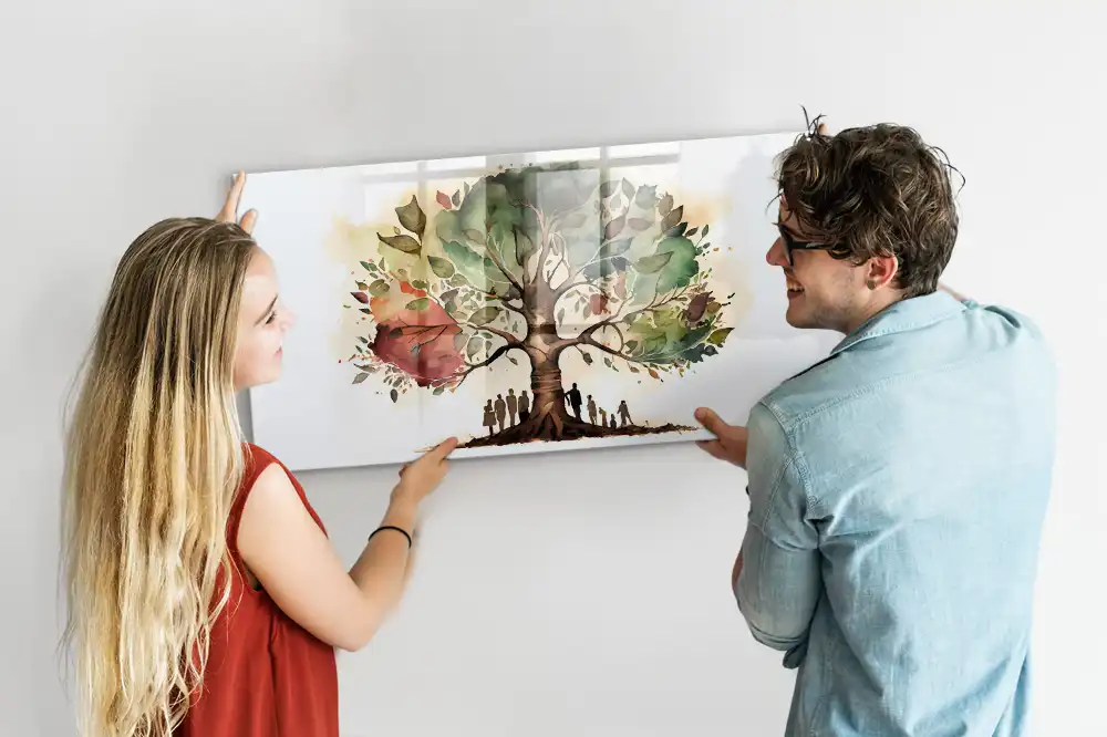 Tableau magnétique à dessiner arbre généalogique multigénérationnel