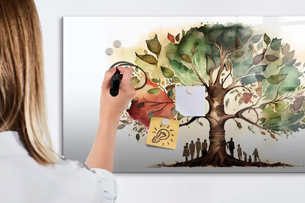 Tableau magnétique à dessiner arbre généalogique multigénérationnel
