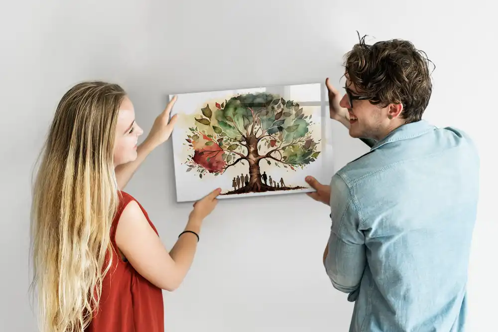 Tableau magnétique à dessiner arbre généalogique multigénérationnel
