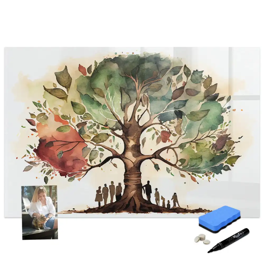 Tableau magnétique à dessiner arbre généalogique multigénérationnel