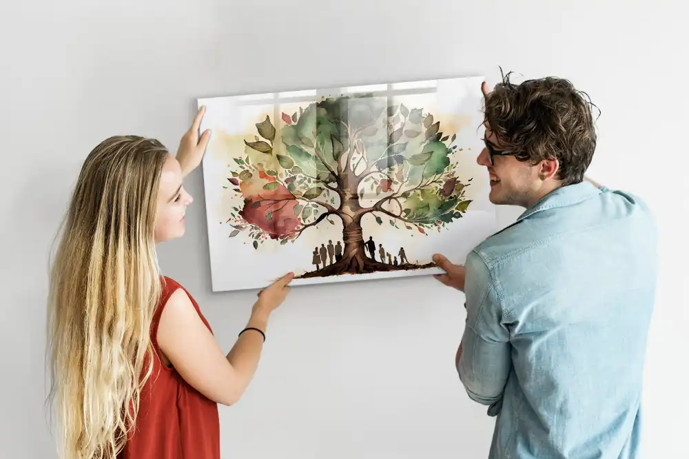Tableau magnétique à dessiner arbre généalogique multigénérationnel