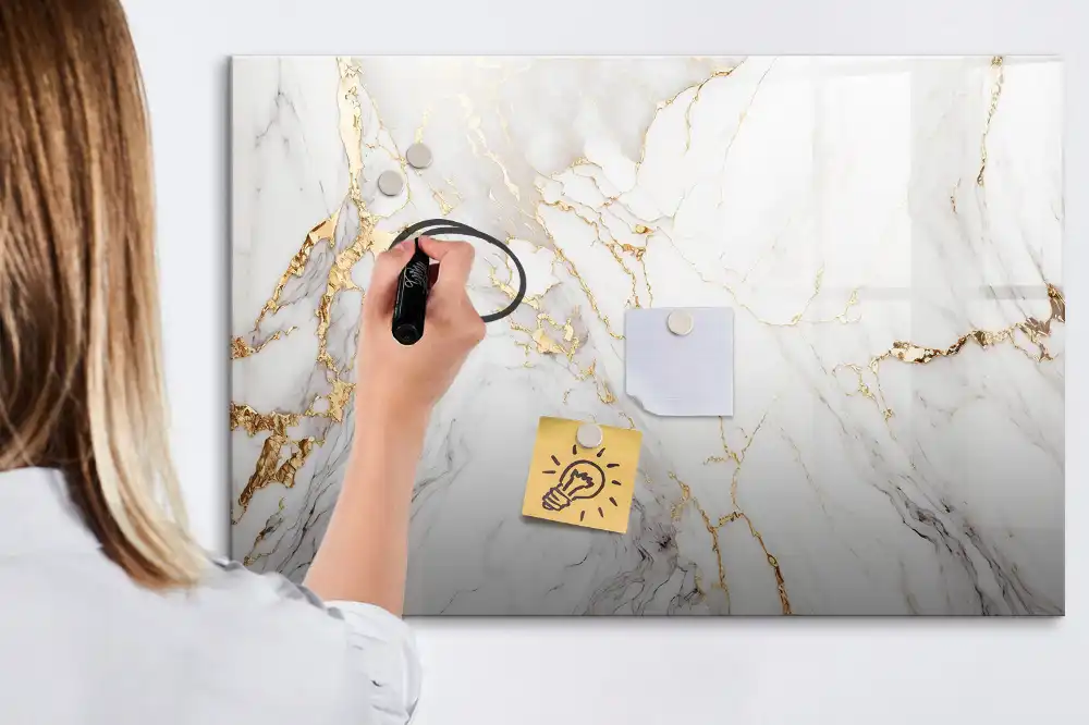 Tableau magnétique décoratif motif dalle de marbre