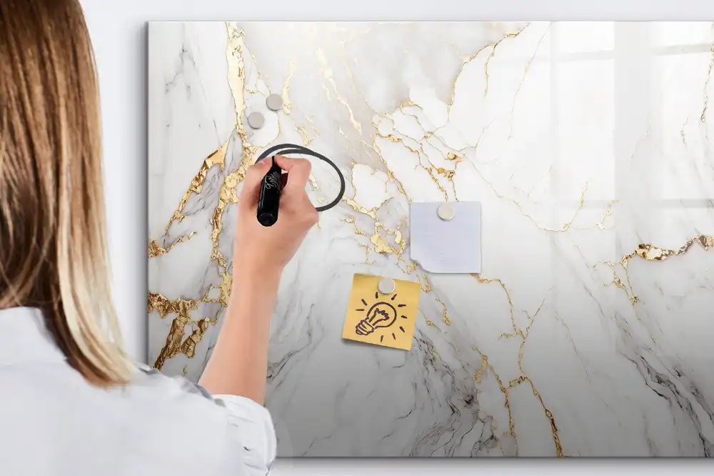 Tableau magnétique décoratif motif dalle de marbre