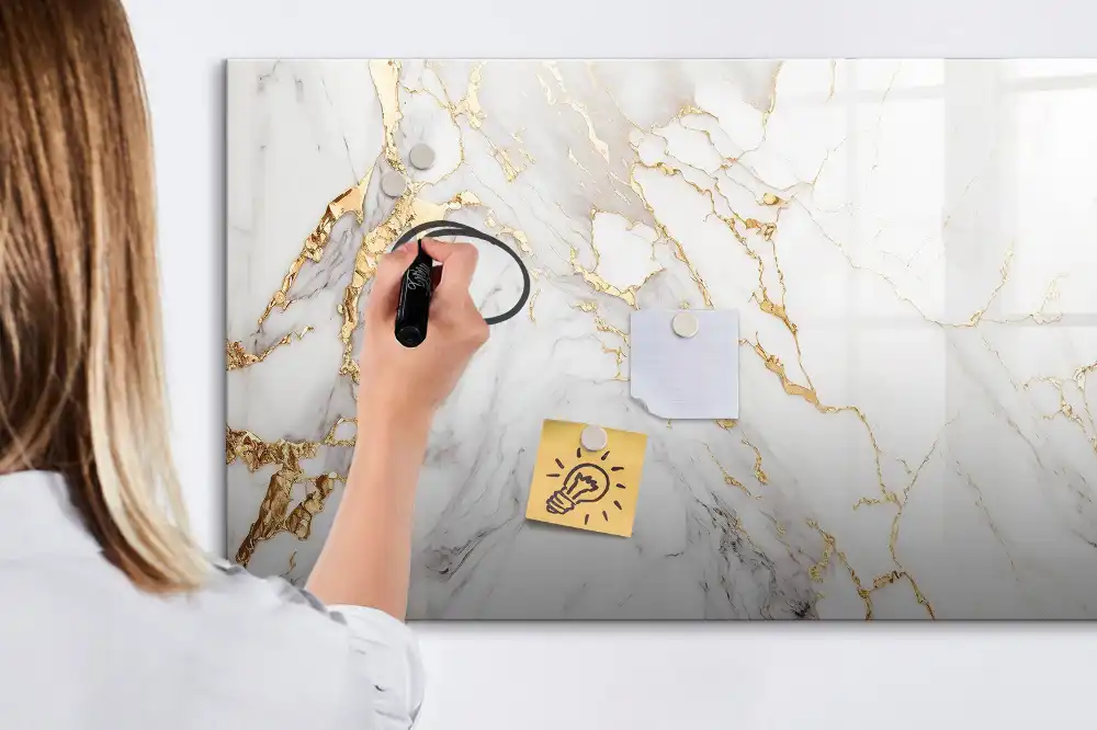 Tableau magnétique décoratif motif dalle de marbre