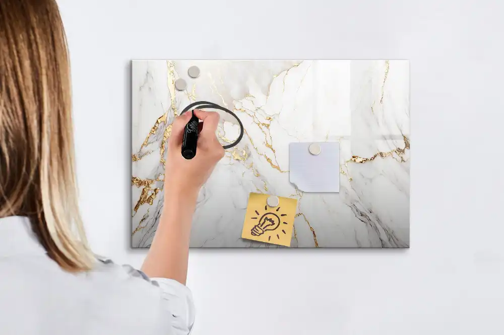 Tableau magnétique décoratif motif dalle de marbre