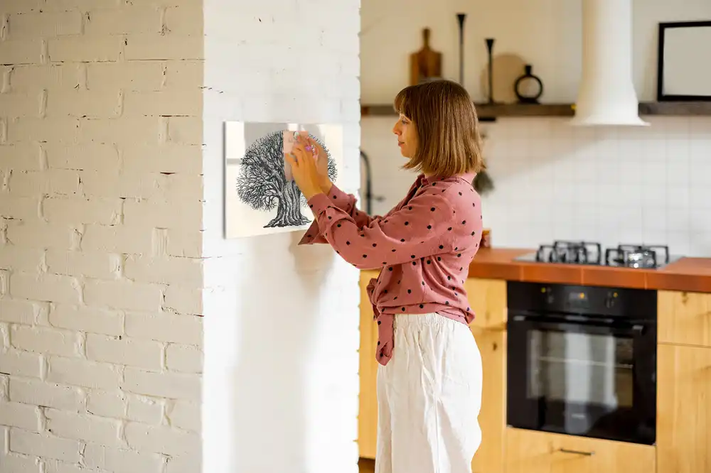 Tableau magnétique à dessiner motif grand arbre dans le parc
