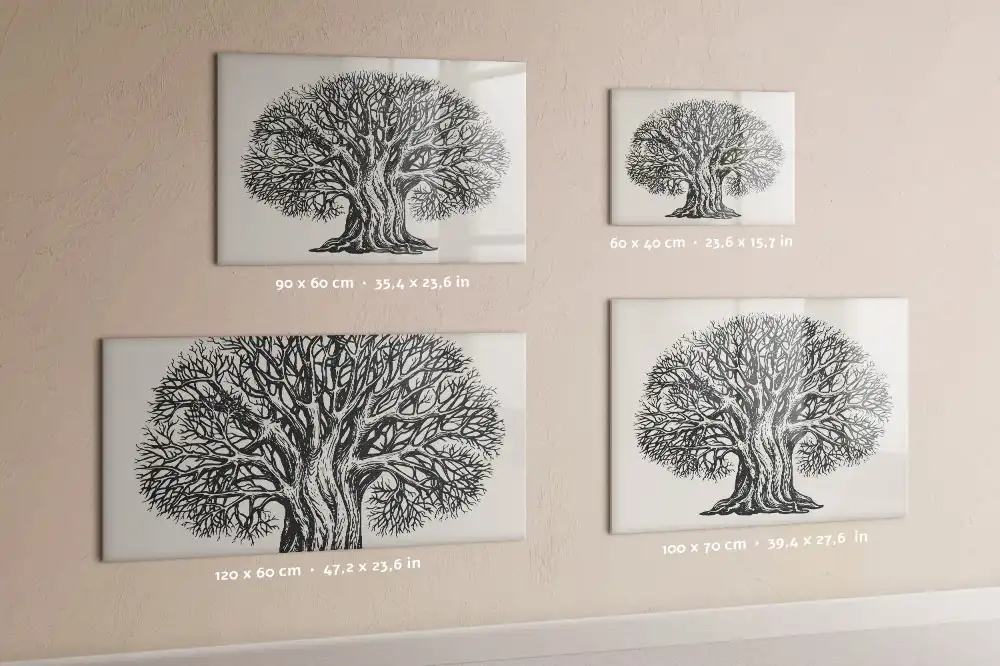 Tableau magnétique à dessiner motif grand arbre dans le parc
