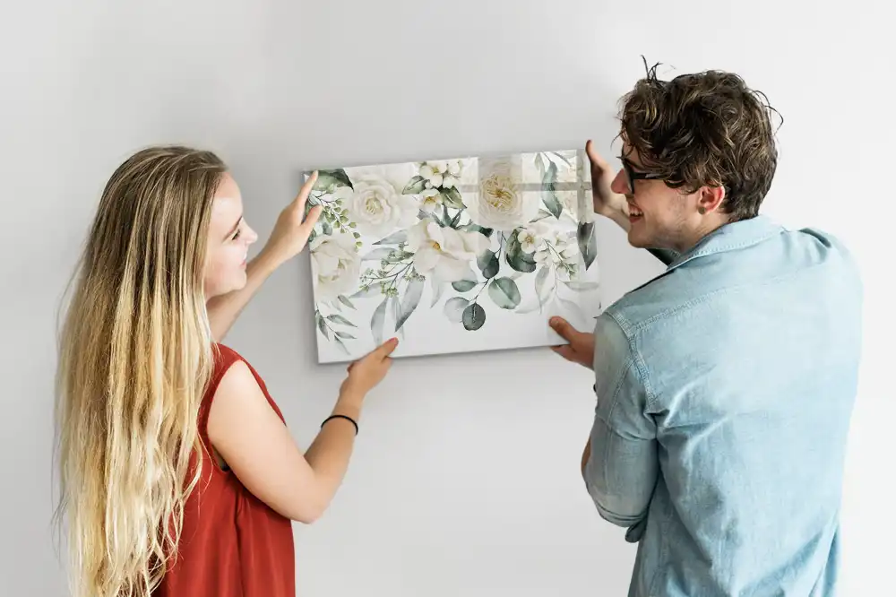 Tableau magnétique à dessiner motif fleurs colorées