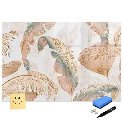 Tableau blanc magnétique effaçable à sec motif nature et végétaux