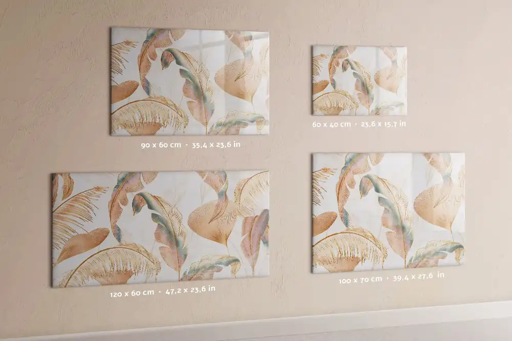 Tableau blanc magnétique effaçable à sec motif nature et végétaux