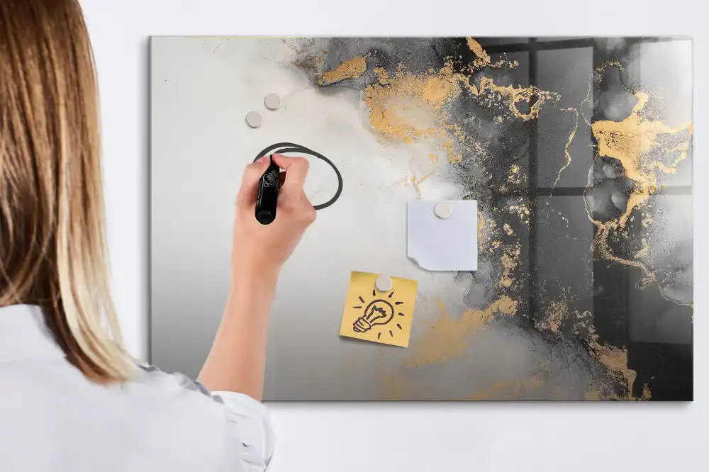 Tableau magnétique à dessiner motif marbre