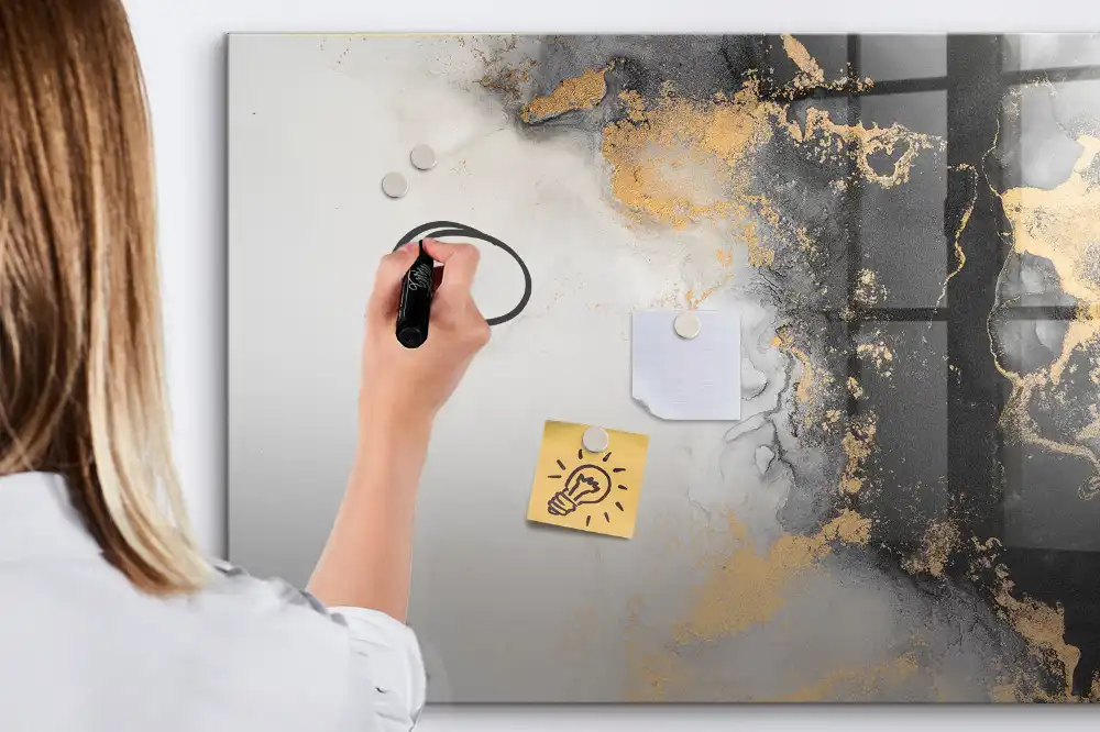 Tableau magnétique à dessiner motif marbre