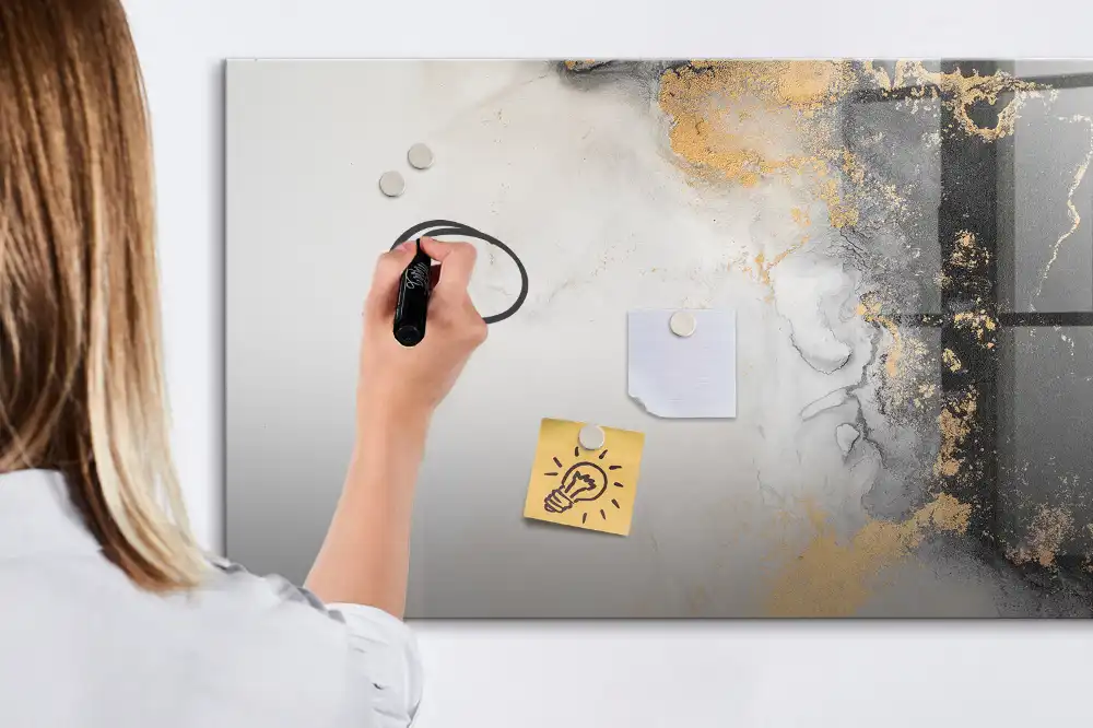 Tableau magnétique à dessiner motif marbre