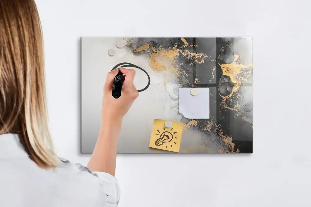 Tableau magnétique à dessiner motif marbre