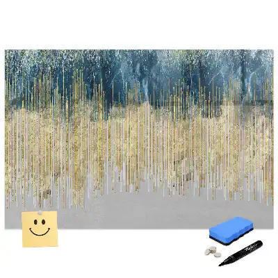 Tableau blanc magnétique effaçable à sec au motif graphique décoratif