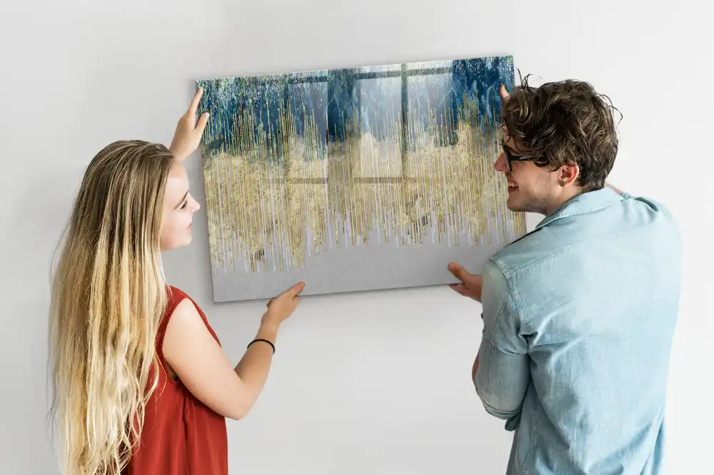 Tableau blanc magnétique effaçable à sec au motif graphique décoratif