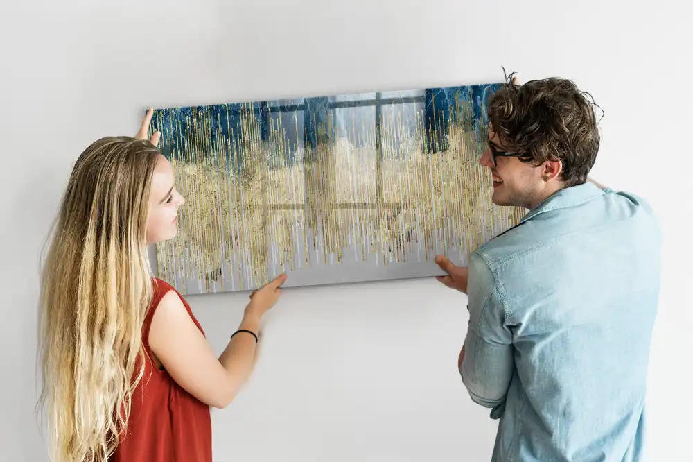 Tableau blanc magnétique effaçable à sec au motif graphique décoratif
