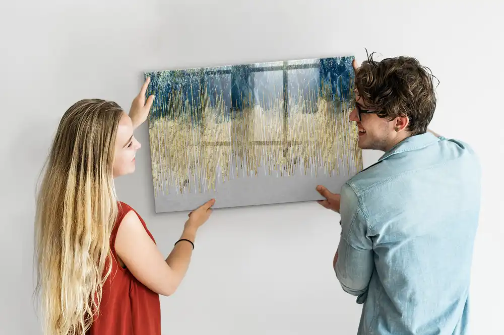 Tableau blanc magnétique effaçable à sec au motif graphique décoratif