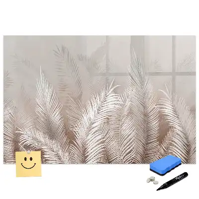 Tableau magnétique pour écriture motif tropical feuillu