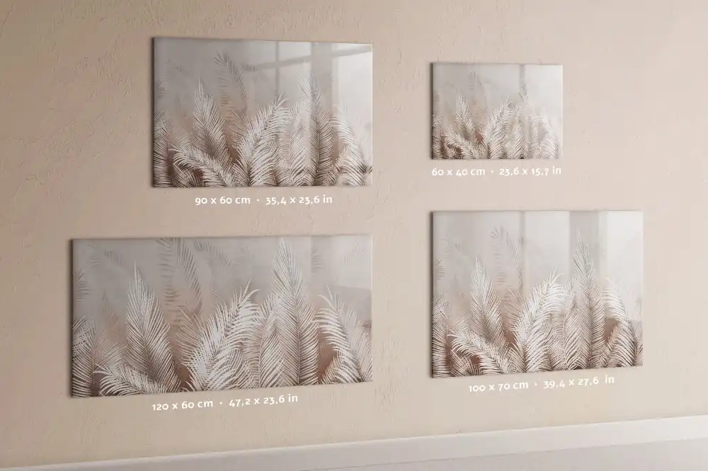 Tableau magnétique pour écriture motif tropical feuillu