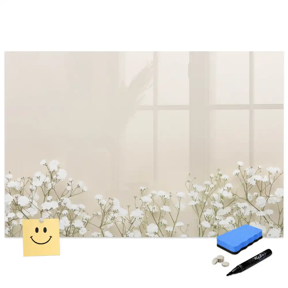 Tableau magnétique à dessiner motif boutons floraux en pleine floraison