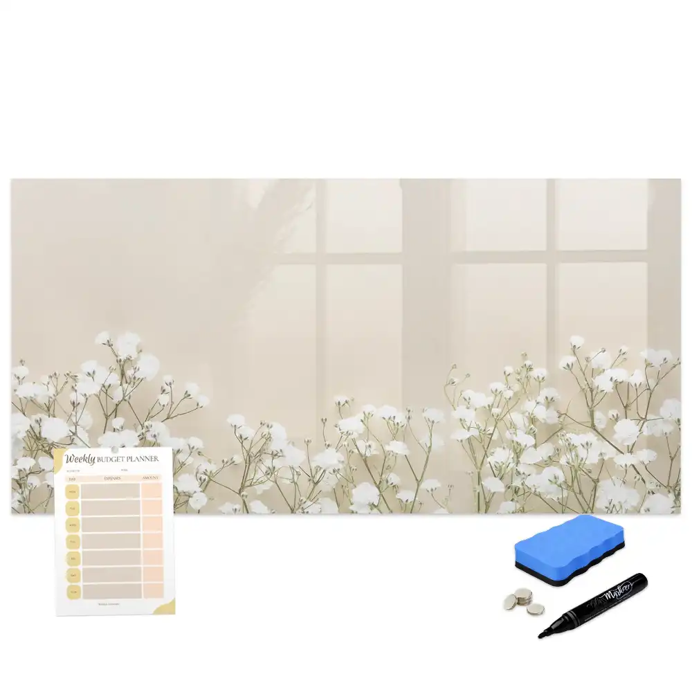 Tableau magnétique à dessiner motif boutons floraux en pleine floraison