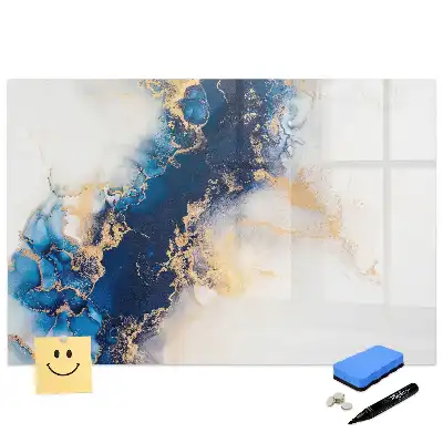 Tableau magnétique pour écriture motif marbre