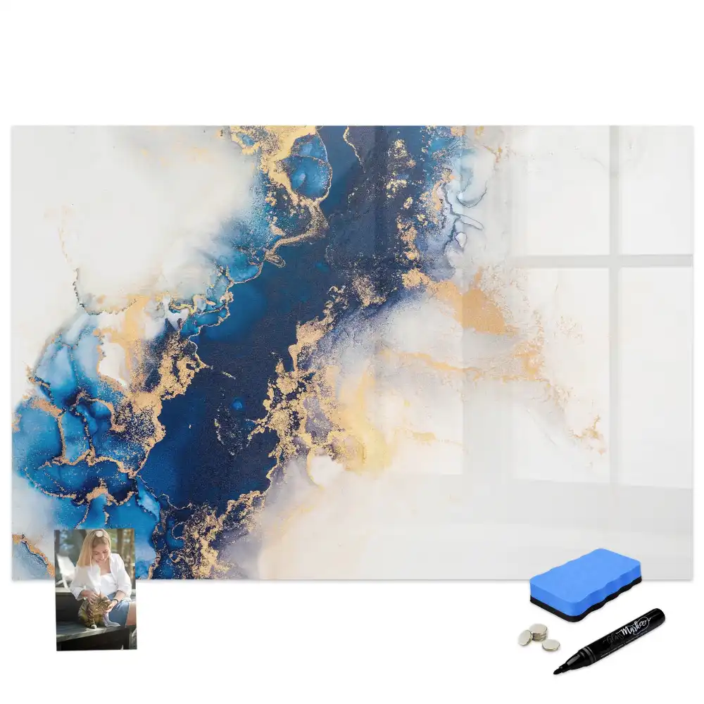 Tableau magnétique pour écriture motif marbre