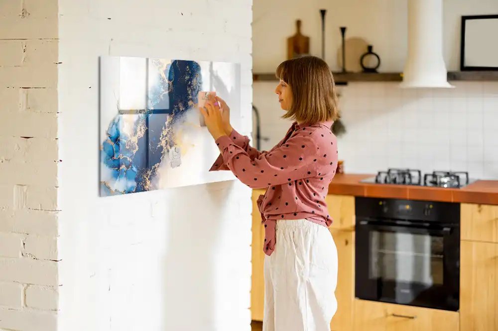 Tableau magnétique pour écriture motif marbre