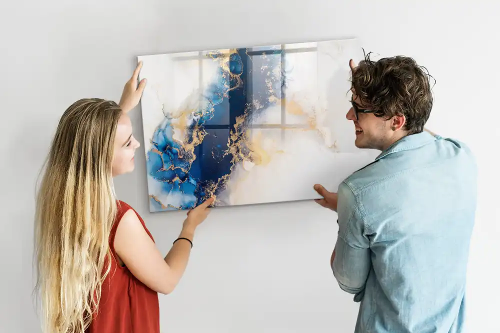 Tableau magnétique pour écriture motif marbre