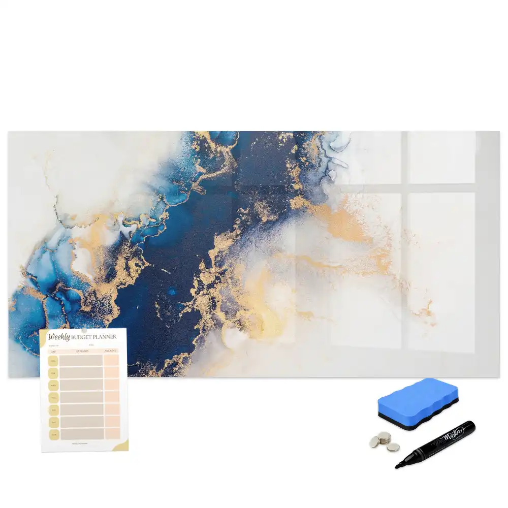 Tableau magnétique pour écriture motif marbre